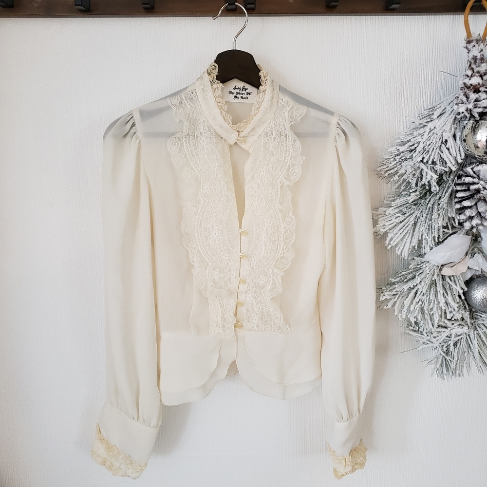 Andree Gaye The Shirt Off My Back Vintage Sheer Blouse